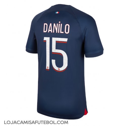 Camisa de Futebol Paris Saint-Germain Danilo Pereira #15 Equipamento Principal 2023-24 Manga Curta